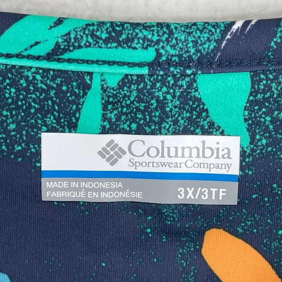 Columbia Womens Plus 3X Floral Sleeveless Dress Omni Wick Chill River Print - Picture 4 of 10